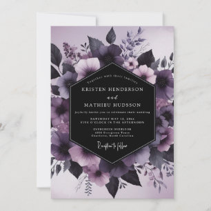 Invitation Mariage de Flore Nocturne Mauve