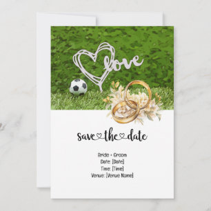 Invitation Mariage de football sur le thème de la balle sur l