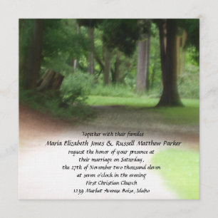 Invitation Mariage de forêt d'été