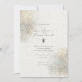 Invitation Mariage de formes d'aquarelle Parties scintillant