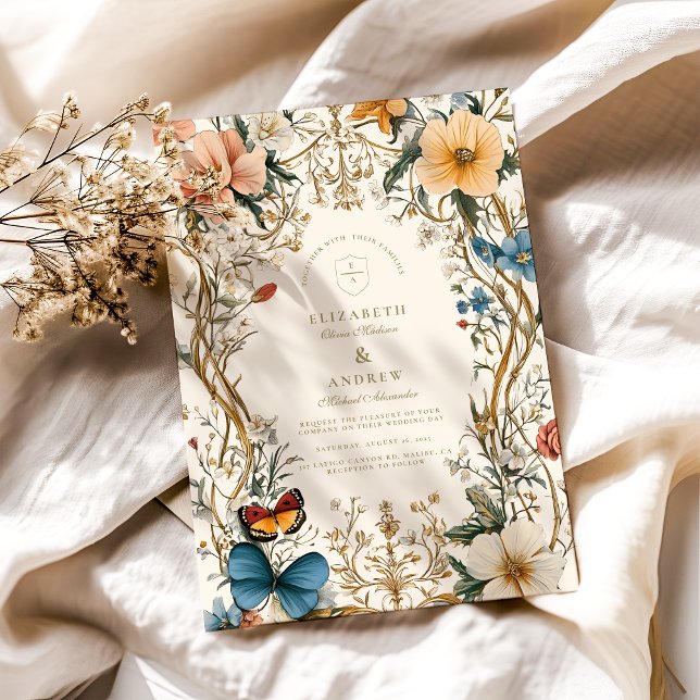 Invitation Mariage de fougères florales (Créateur téléchargé)