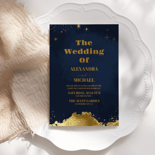 Invitation Mariage de Galaxie céleste de la nuit étoilée (Créateur téléchargé)