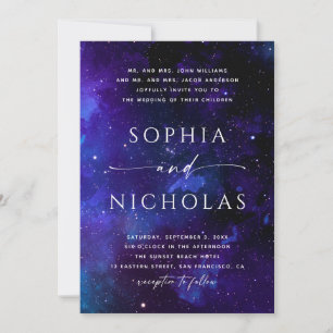 Invitation Mariage de Galaxie céleste   Space Night Sky & Sta