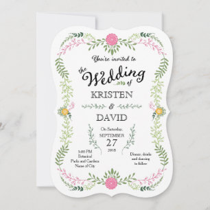 Invitation Mariage de germination rustique de printemps de Bo