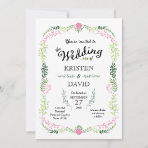Invitation Mariage de germination rustique de printemps de Bo