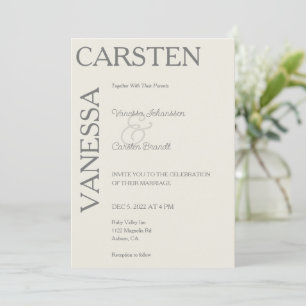 Invitation Mariage de glam moderne simpliste