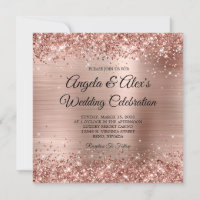 Mariage de glamme Rose d'or Glitter