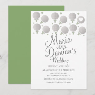 Invitation Mariage de golf Points et tés