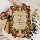 Invitation Mariage de grenade botanique rustique<br><div class="desc">Un design romantique et intemporel inspiré par l'élégance Art Nouveau. Doté de grenades riches, de vignes coulantes et d'un feuillage détaillé, cet artisanat botanique vintage crée un cadre chaleureux et enchanteur pour votre journée spéciale. Parfait pour les mariages d'automne, les fêtes de vignoble ou les couples qui aiment les détails...</div>