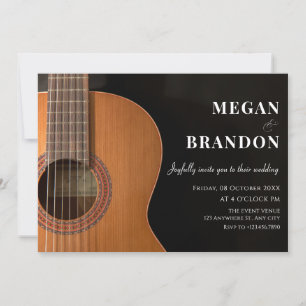 Invitation Mariage de guitare minimaliste moderne