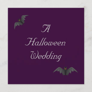 Invitation Mariage de Halloween - duo de batte [a]