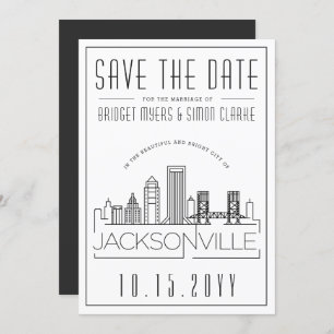Invitation Mariage de Jacksonville   Skyline Enregistrer la d