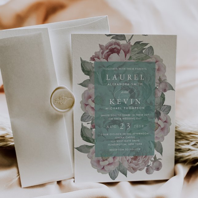 Invitation Mariage de jardin anglais | Jade (Créateur téléchargé)