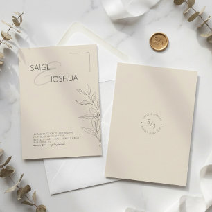 Invitation Mariage de jardin baigné de soleil ID1283