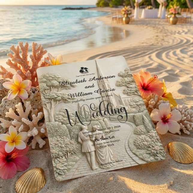 Invitation Mariage de jardin de cathédrale gothique de conte  (Créateur téléchargé)