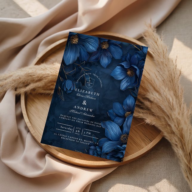 Invitation Mariage de Jardin de Cuivre de Minuit (Créateur téléchargé)