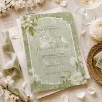 Mariage de jardin élégant aux fleurs vert pistache