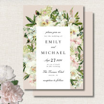 Mariage de jardin élégant aux pivoines blanches