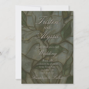 Invitation Mariage de Jardin en Verre Coloré
