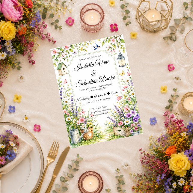 Invitation Mariage de Jardin Enchanté (Créateur téléchargé)