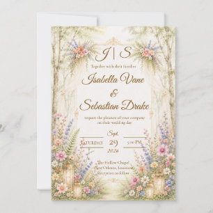 Invitation Mariage de Jardin Enchanteur