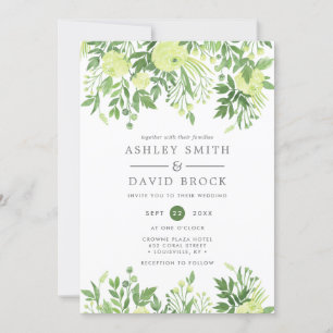 Invitation Mariage de Jardin Floral Aquarelle