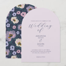Mariage de jardin floral bleu et violet romantique