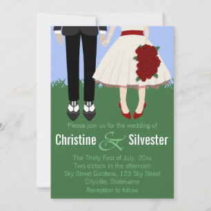 Invitation Mariage de jardin, mariage 5x7