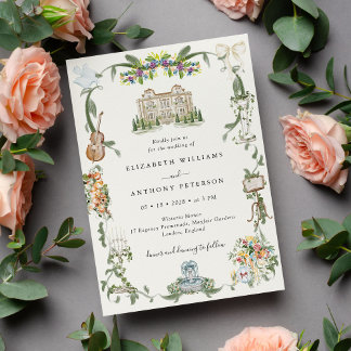 Invitation Mariage de Jardin Romantique et Fantaisiste de Sty