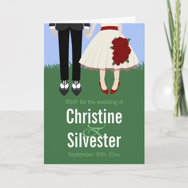 Invitation Mariage de jardin, RSVP (Devant)
