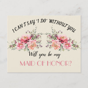 Invitation Mariage de jardin sauvage Serez-vous ma femme d'ho