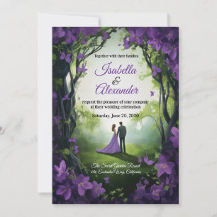 Invitation Mariage de jardin secret enchanté fantaisiste