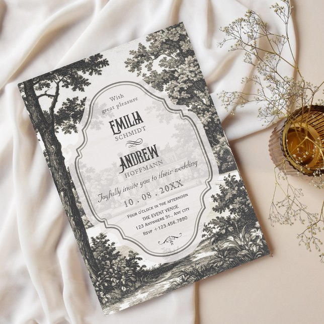Invitation Mariage de jardin vintage (Créateur téléchargé)