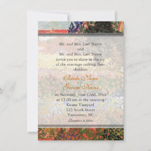 Invitation Mariage de jardin vintage