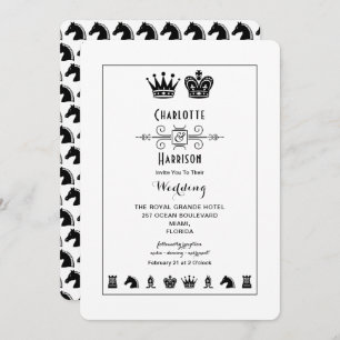 Invitation Mariage De Jeu King And Queen Chess Board