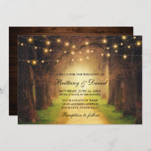 Invitation Mariage de la chaîne de bois de la trajectoire de