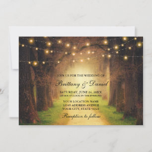 Invitation Mariage de la chaîne de chemin de forêt rustique