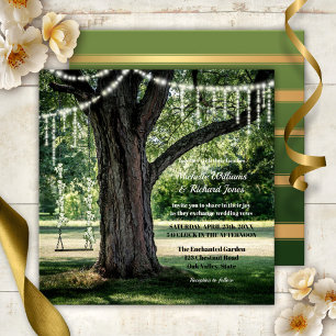 Invitation Mariage de la chaîne de l'arbre de scie du jardin
