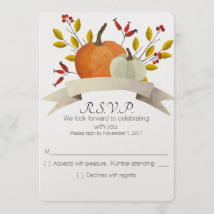 Invitation Mariage de la citrouille / Action de grâce / RSVP
