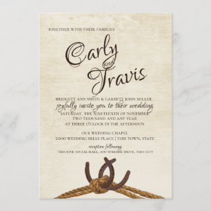 Invitation Mariage de la corde et des chaussures de cheval