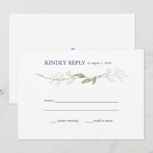 Invitation Mariage de la couronne de gitypsophila RSVP