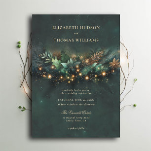 Invitation Mariage de la couronne d'or Enchanted Forest Fairy