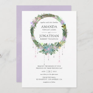 Invitation Mariage de la couronne fée enchantée