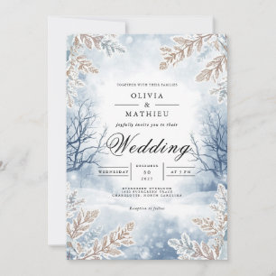 Invitation Mariage de la Direction du paysage givré