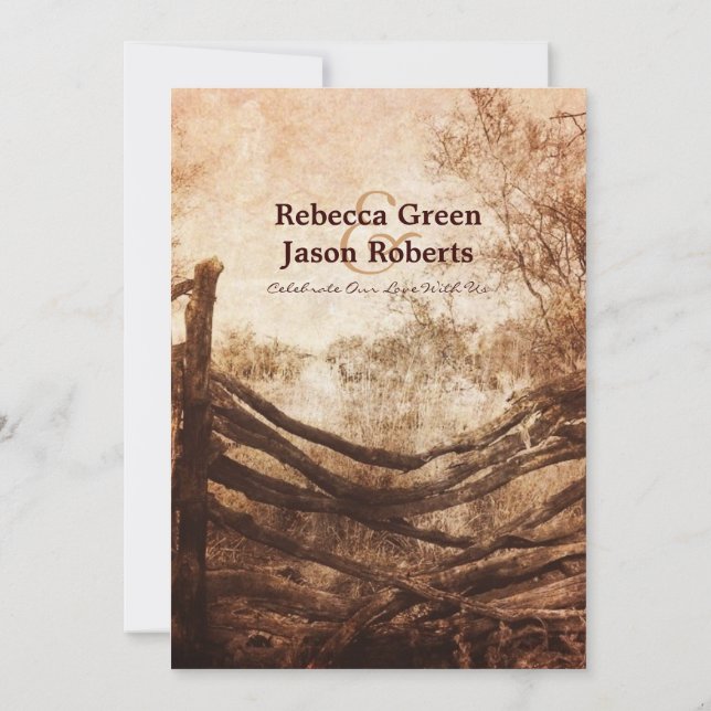 Invitation mariage de la ferme de l'Ouest Dîner de répétition (Dos)