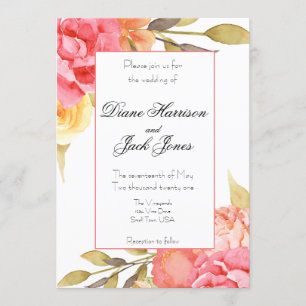 Invitation Mariage de la fête du jardin