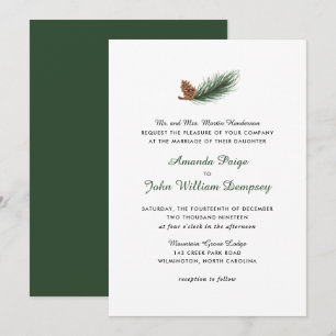 Invitation Mariage de la filière des pins d'hiver