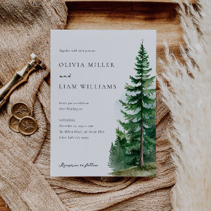 Invitation Mariage de la forêt de pins