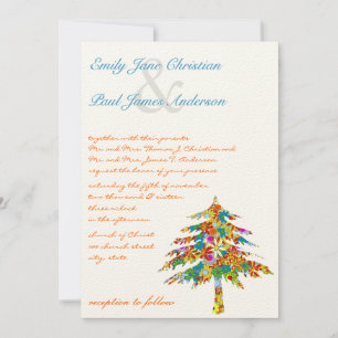 Invitation Mariage de la forêt de pins enchantés