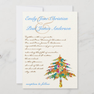 Invitation Mariage de la forêt de pins enchantés